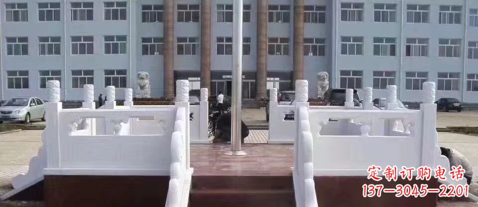 衢州校园汉白玉升旗台石雕