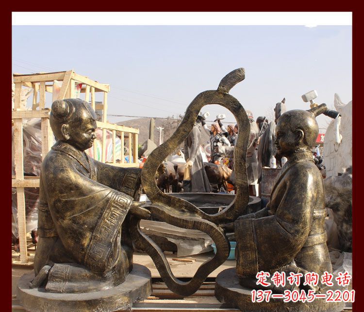 衢州校园孔融让梨铜雕