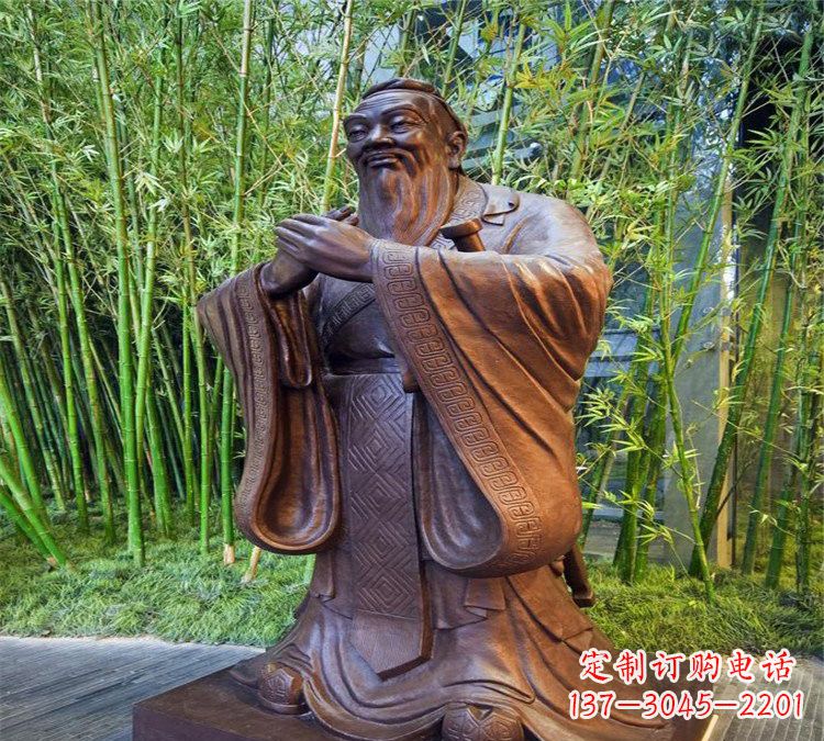 衢州校园孔子行教像铜雕