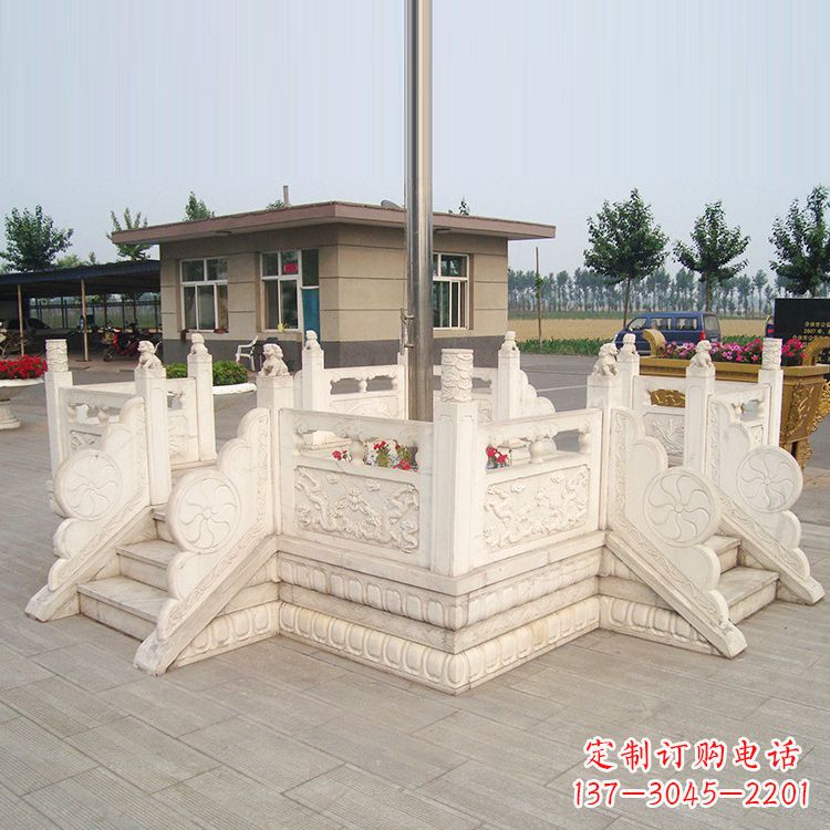 衢州学校校园芝麻白广场升旗台