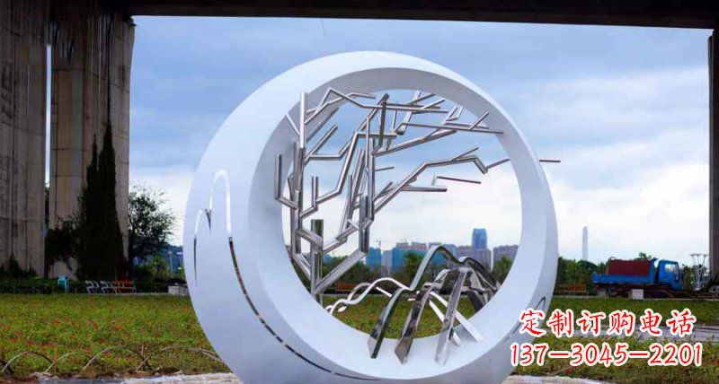 衢州园林不锈钢抽象树枝雕塑