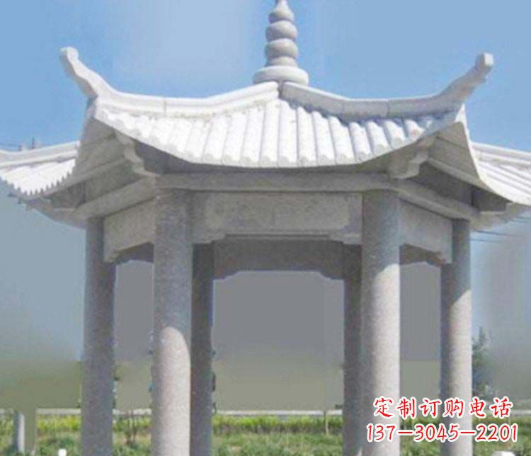 衢州园林仿古石凉亭景观石雕