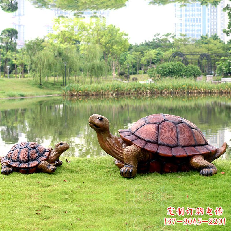 衢州园林仿真乌龟玻璃钢池塘湖泊水景雕塑摆件