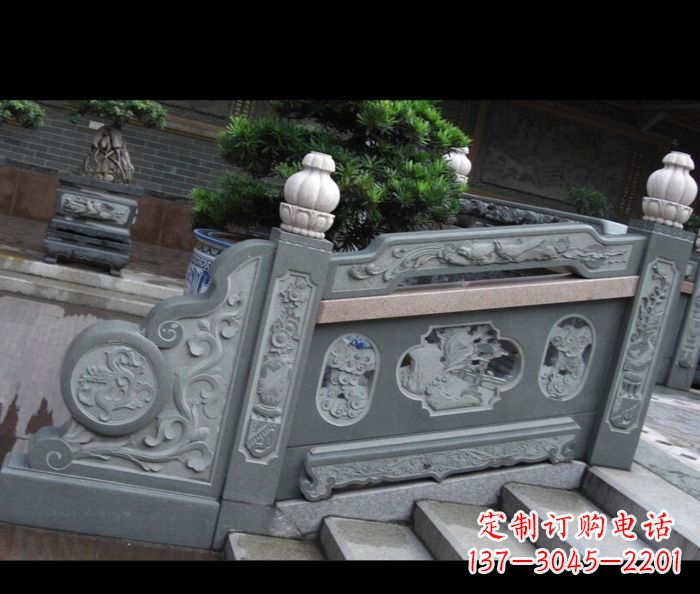 衢州园林景观大理石栏板雕塑 (6)