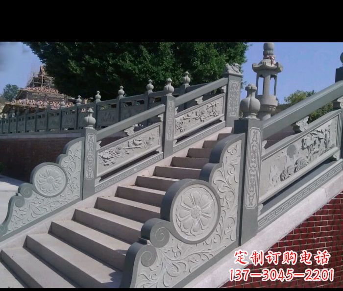 衢州园林景观大理石栏板雕塑 (4)