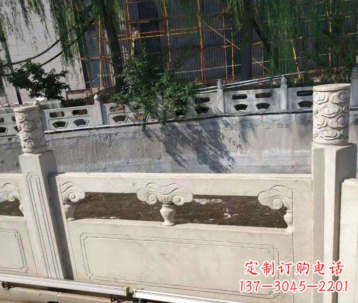 衢州园林景观大理石栏板石雕 (6)