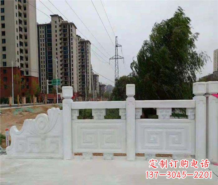 衢州园林景观大理石栏板石雕 (5)