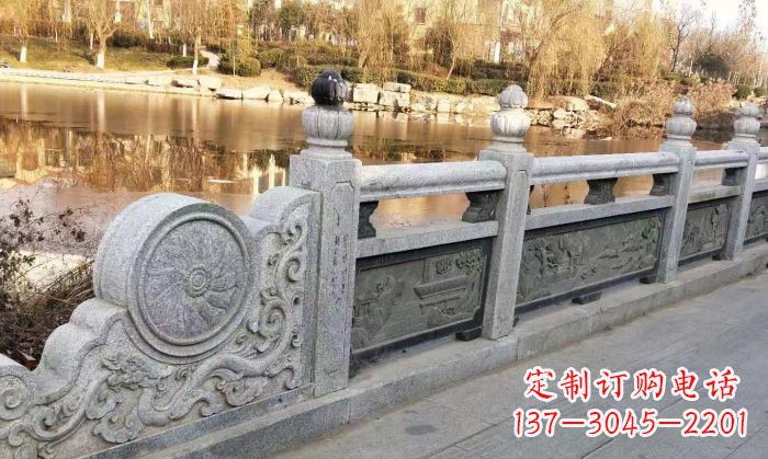 衢州园林景观大理石栏板石雕 (10)