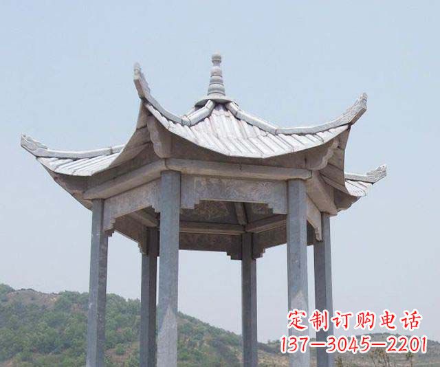 衢州园林景观单层石雕凉亭 (2)