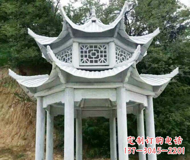 衢州园林景观多层凉亭石雕