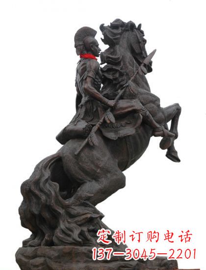 衢州战士与马 铸铜雕塑