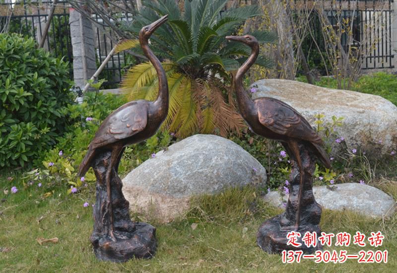 衢州站立仙鹤雕塑 (2)