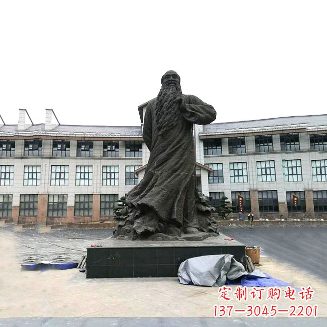 衢州张大千铜雕塑像-景区广场名人雕塑