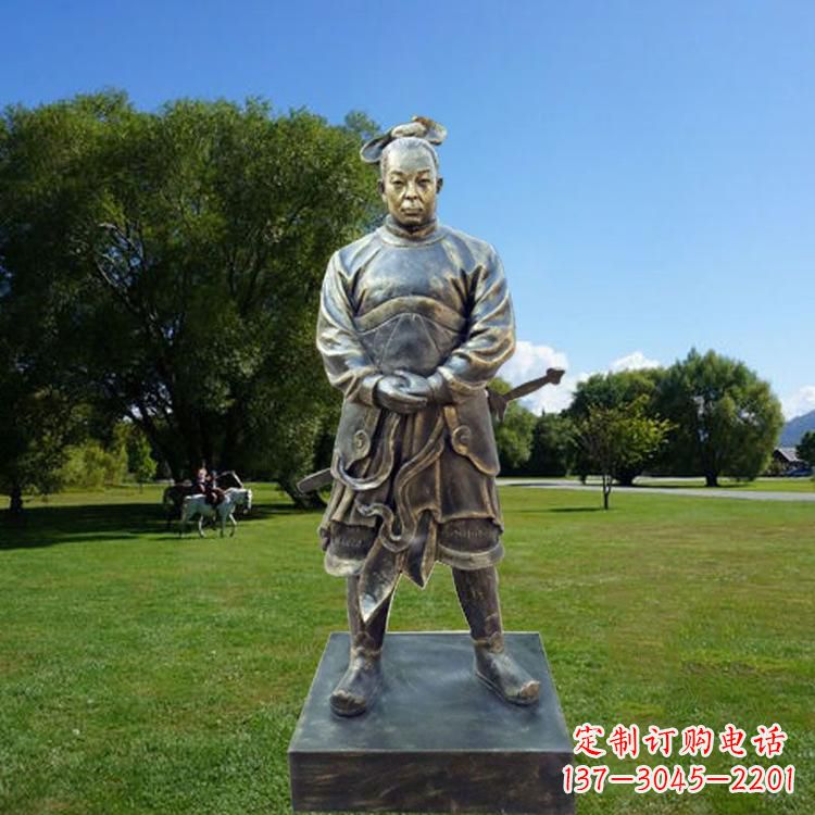衢州中国汉初三杰之韩信仿铜雕像
