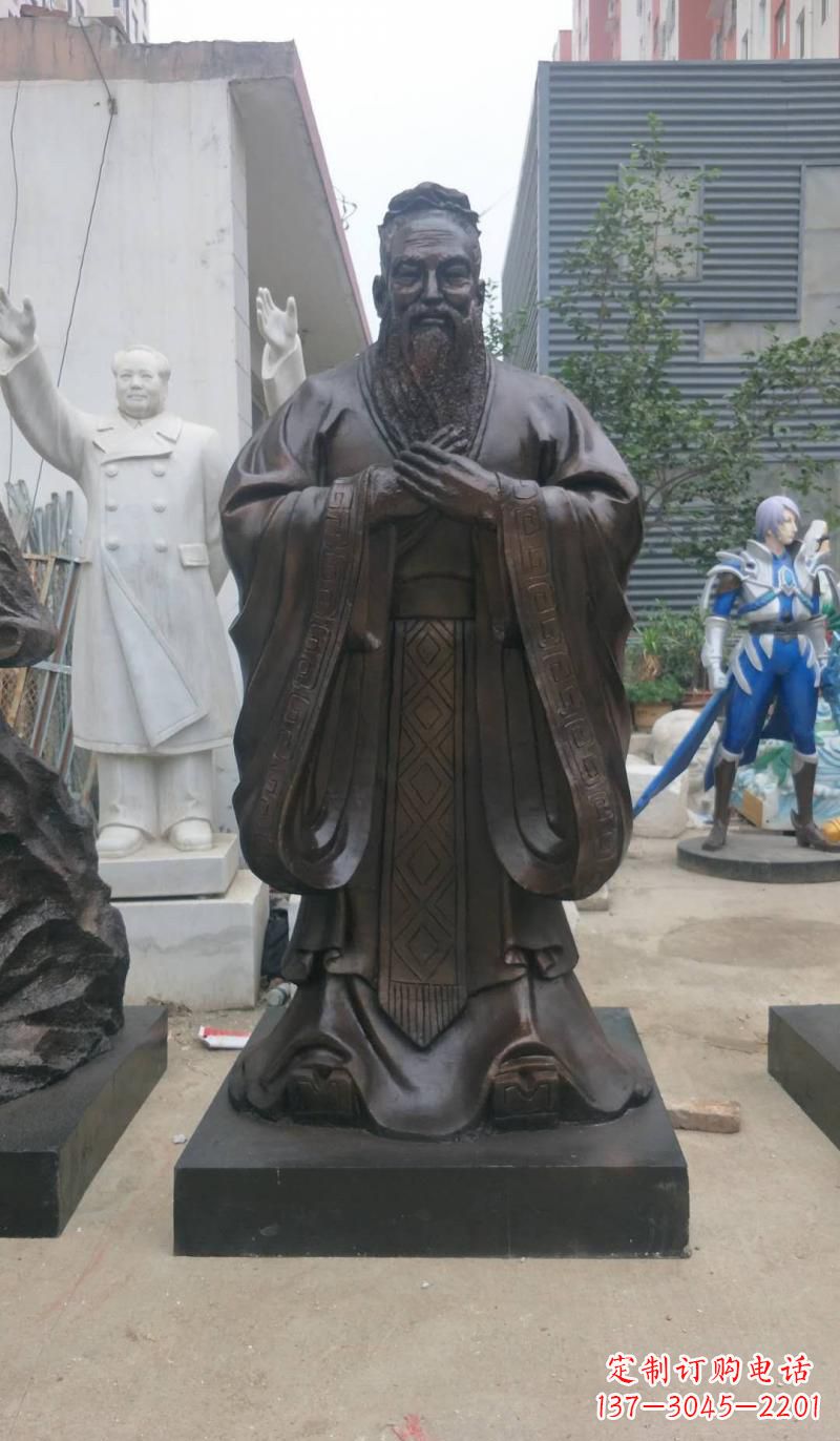 衢州铸铜孔子雕塑