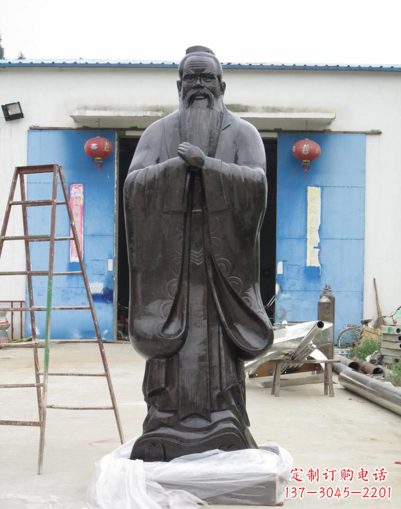 衢州铸铜孔子摆件