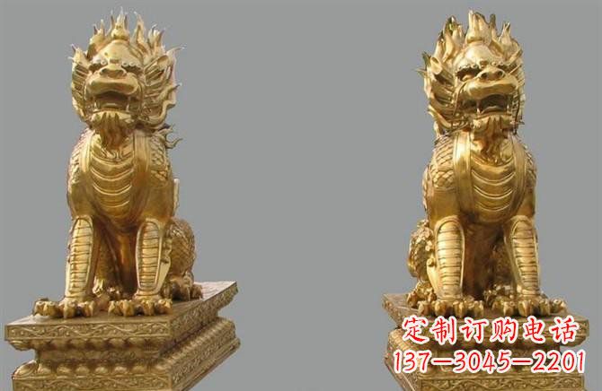 衢州铸铜麒麟雕塑222