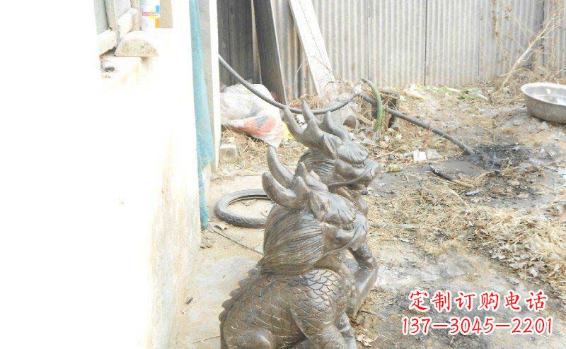 衢州铸铜麒麟古代神兽铜雕