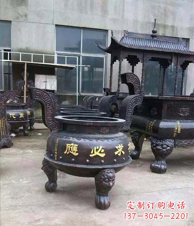 衢州铸铜寺庙香炉铜雕