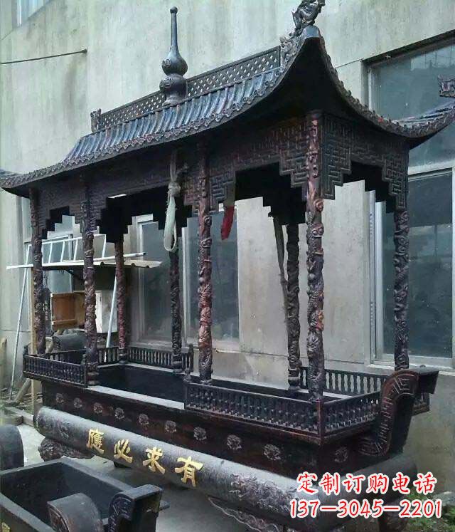 衢州铸铜寺庙香炉铜雕 (2)