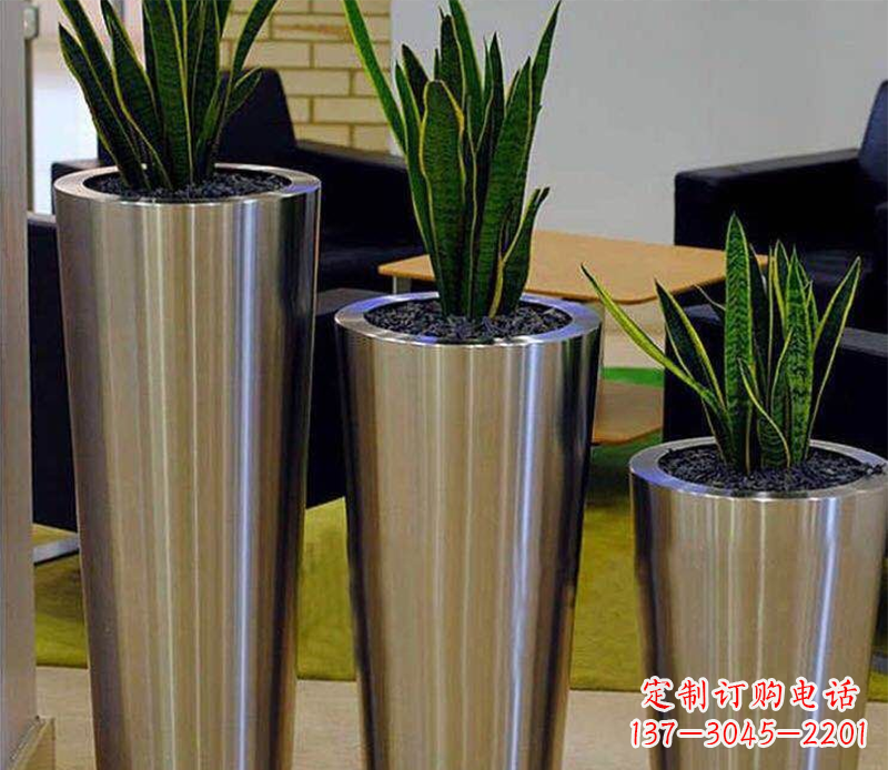 衢州不锈钢花盆广场雕塑