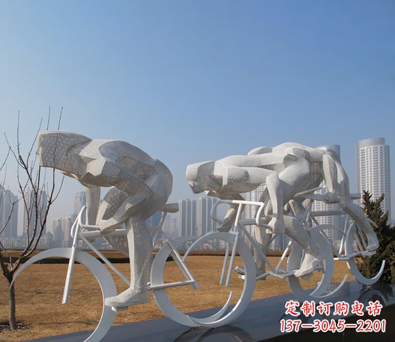 衢州自行车比赛不锈钢雕塑