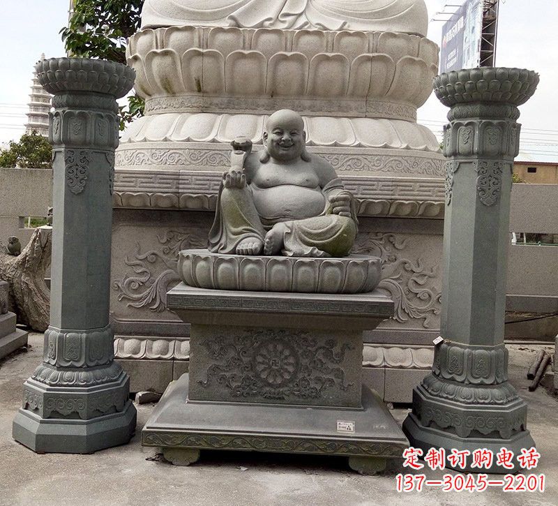衢州宗教庙宇如意弥勒佛石雕