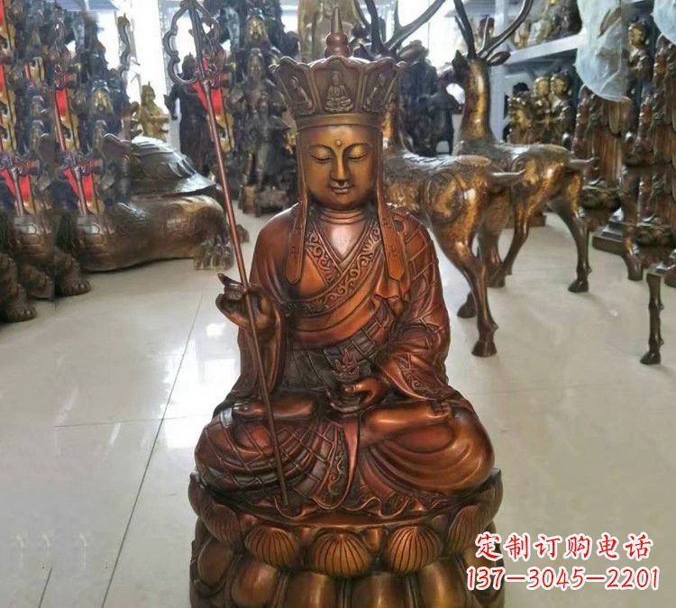 衢州坐式地藏菩萨铜雕