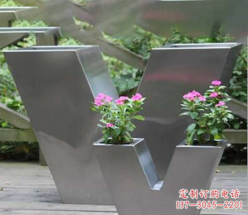 衢州花盆不锈钢雕塑